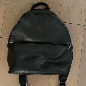 Matt & Nat Black Vegan Leather Backpack